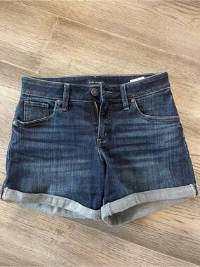 Silver Jeans Dark Blue Rolled Hem Denim Shorts